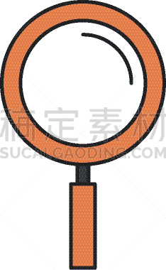 分离着色,放大镜,图标,小型放大镜,闪亮的,金属,概念,视力,图像