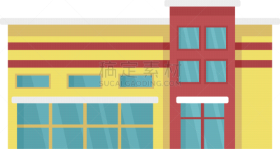 commercial mall icon flat style