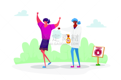 医生,人,喷雾罐,瓶子,矢量,螨,绘画插图,安全的,动画片,喷
