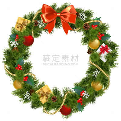 榭寄生,花环,新年前夕,图像,雪花,云杉,圣诞老公,庆祝,装饰