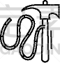 climber instruments line icon concept sign
