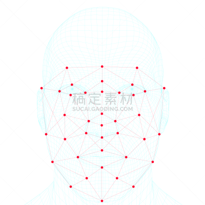 技术,绘画插图,个性,成一排,人,男人,人的头部,矢量,接线框,面部识别技术