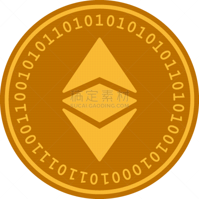 简单,数字化显示,以太坊,黄色,商务,黄金,代币,图像