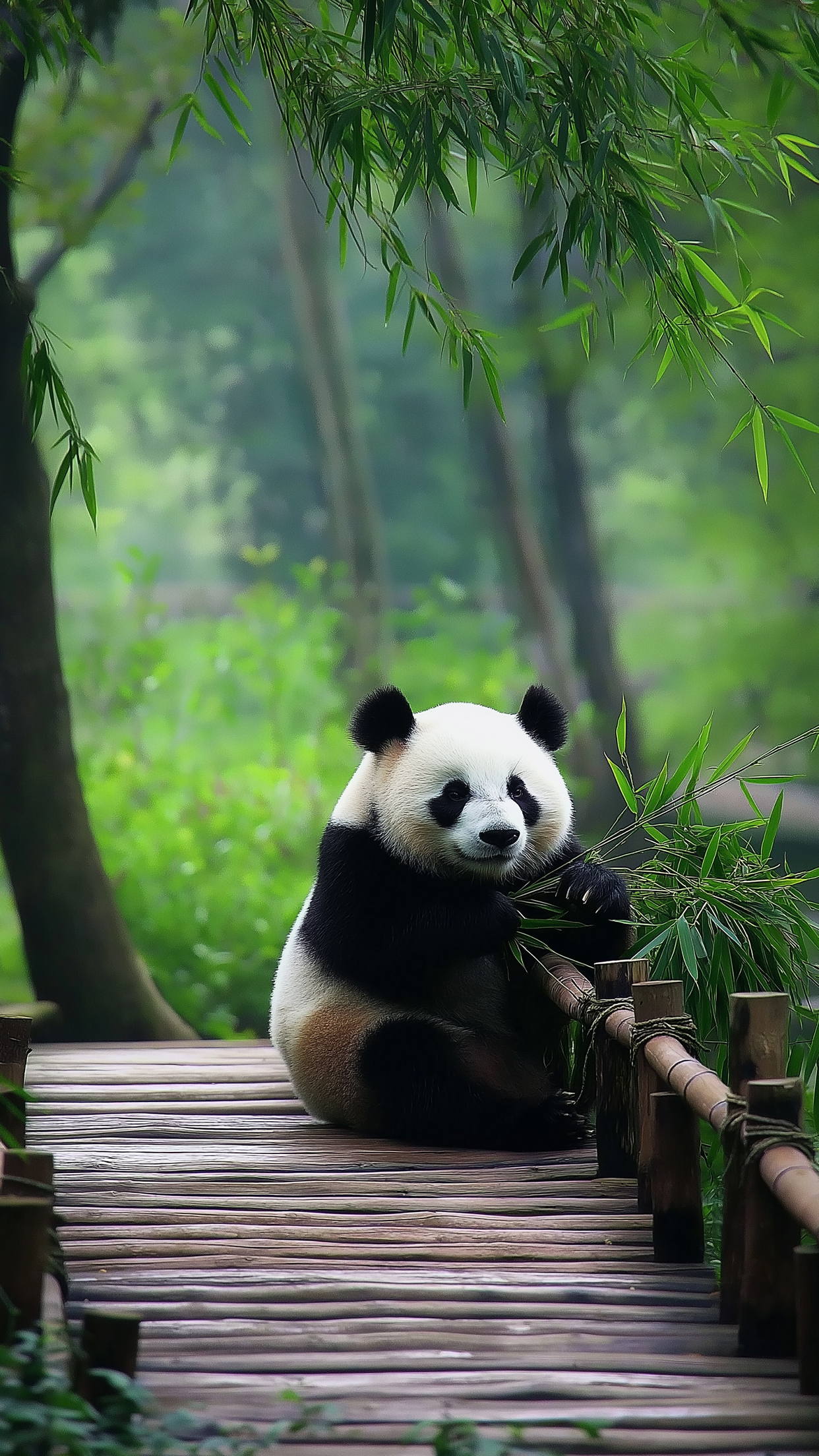 动物系列通用写实熊猫自然背景图片预览效果