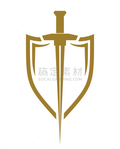 剑,盾,分离着色,盔甲服,外套,安全的,模板,中世纪时代