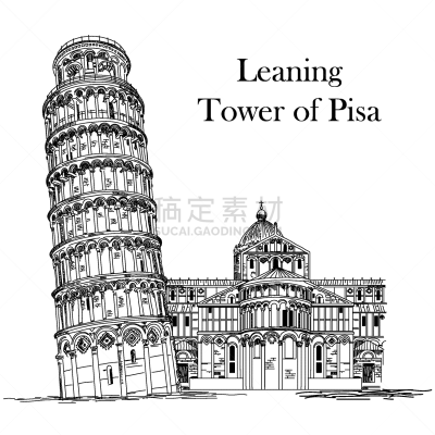 比萨斜塔,分离着色,白色,建筑结构,国际著名景点,旅途,古老的,比萨,图像