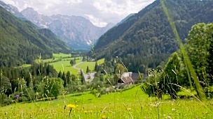 田园诗般的阿尔卑斯山谷