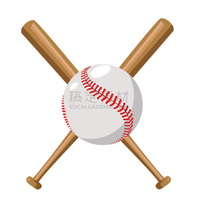 baseball with baseball bat