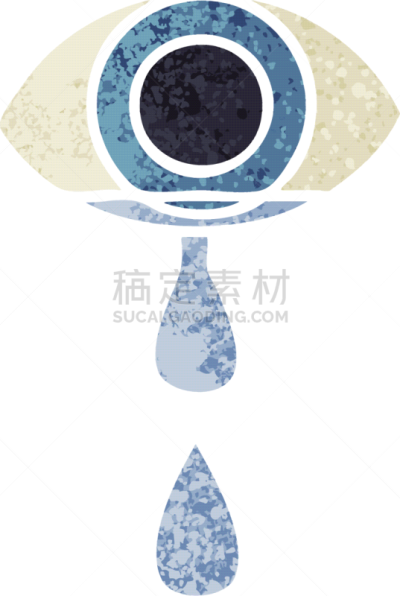 动物眼睛,动画片,可爱的,艺术品,矢量,情感,飘然,不高兴的,哭,复古