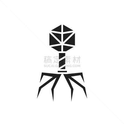 噬菌体,放大效果,生病,符号,细菌,传单,蜘蛛网,不卫生的,概念,设计元素