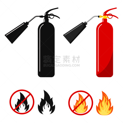 红色,计算机图标,火,黑色,扁平化设计,喷头,不,分离着色,布置