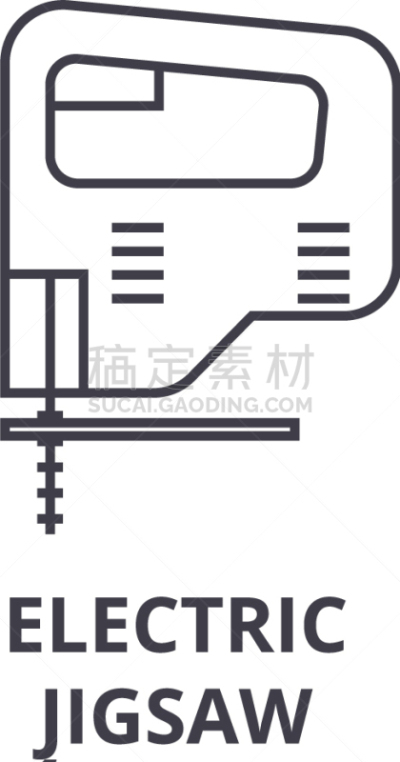 标志,竖锯,电,线图标,白色,分离着色,轮廓,金属,制造机器,直的