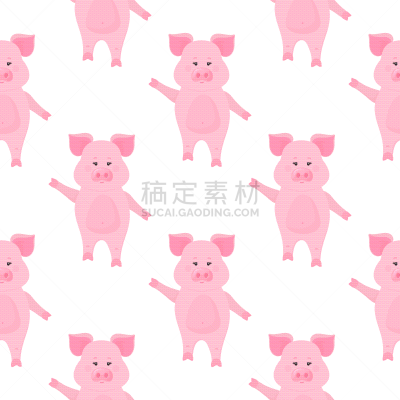 可爱的,猪,动物,卡通,幽默,农业,传统,春节,纺织品,坐