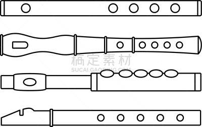轮廓,音乐,长笛,图标集,毗湿奴,表演者,形状,黑色,木制,直的