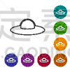 太空船,不明飞行物,分离着色,银色,线图标,太空交通工具,秘密,茶碟,直的,飞