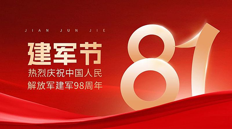 建军节节日祝福横版海报banner