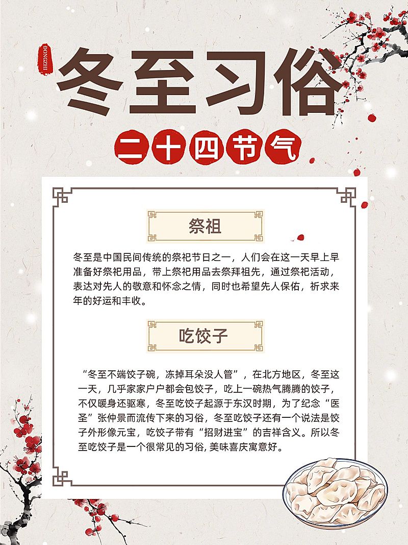 冬至节气科普小红书配图aigc