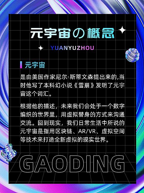 元宇宙话题科普小红书配图