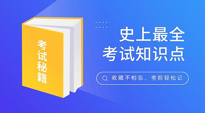 考试知识点横版海报