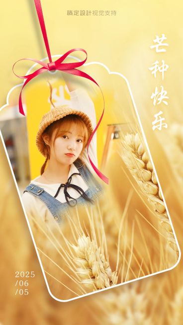 芒种快乐女性融图海报预览效果