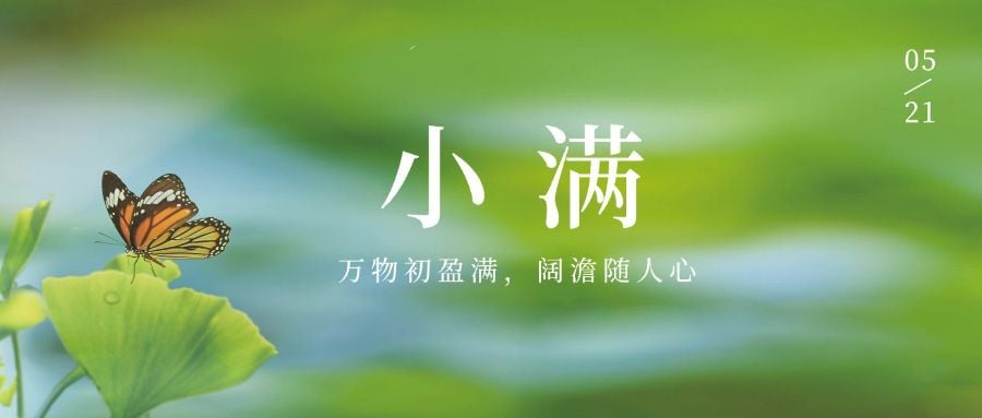 小满节气祝福夏季实景公众号首图