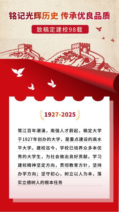 企业建校周年庆祝介绍手机海报