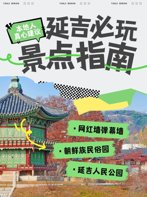 旅游攻略景点指南图框文案标题排版小红书配图预览效果