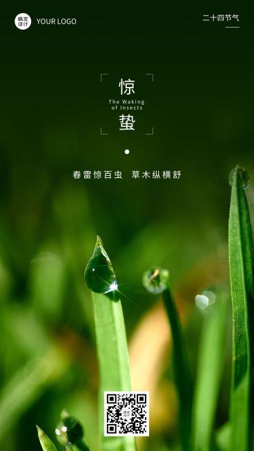 惊蛰节气祝福手机海报预览效果