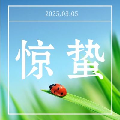 惊蛰问候祝福大字创意公众号次图