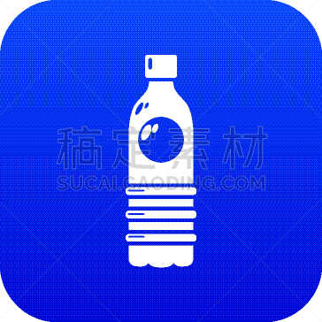 蓝色,图标,水瓶,白色,塑胶,干净,清新,纯净,环境,自然