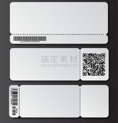 白色,票,模板,扯开,事件,请柬,条形码,优惠券,彩票,关闭