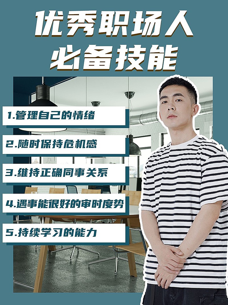 简约人物抠图职场知识分享小红书配图