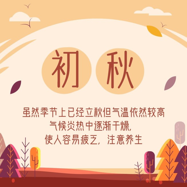 秋季手绘清新知识科普方图海报预览效果