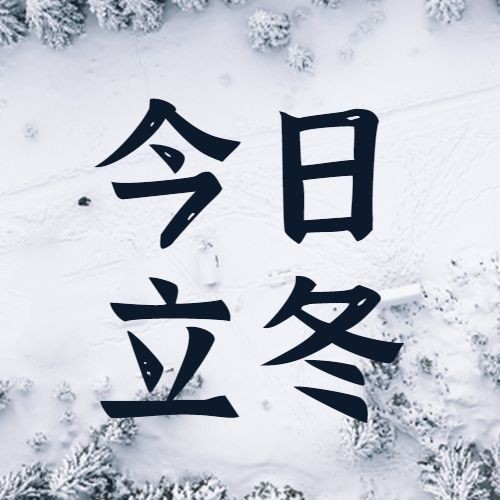 立冬节气雪林实景祝福公众号次图预览效果