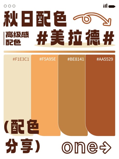 美拉德配色分享小红书配图预览效果