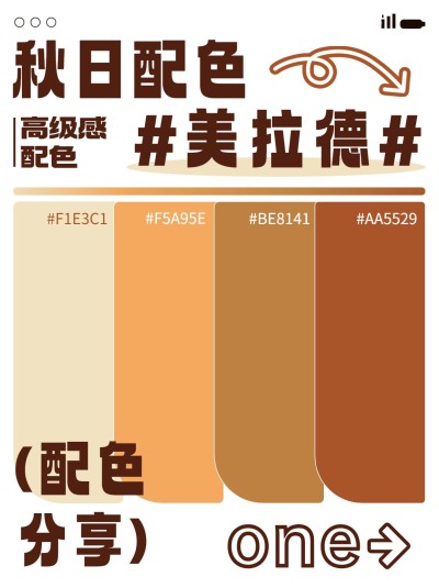 美拉德配色分享小红书配图