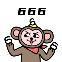 卡通/创意/666动物猴子表情包预览效果