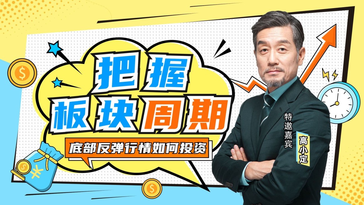 金融证券股市投资分析直播预告综艺风横版视频封面预览效果