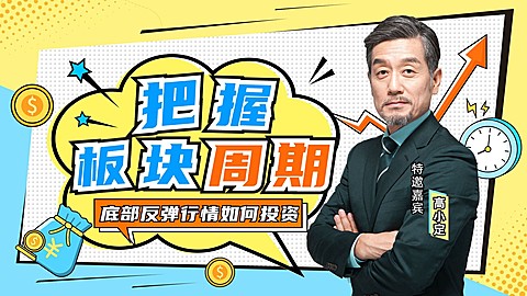金融证券股市投资分析直播预告综艺风横版视频封面