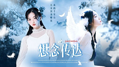 唯美风明星影视混剪横版视频封面
