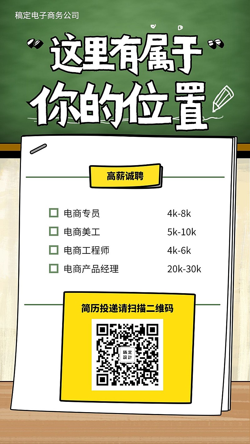 这里有属于你的位置招聘海报