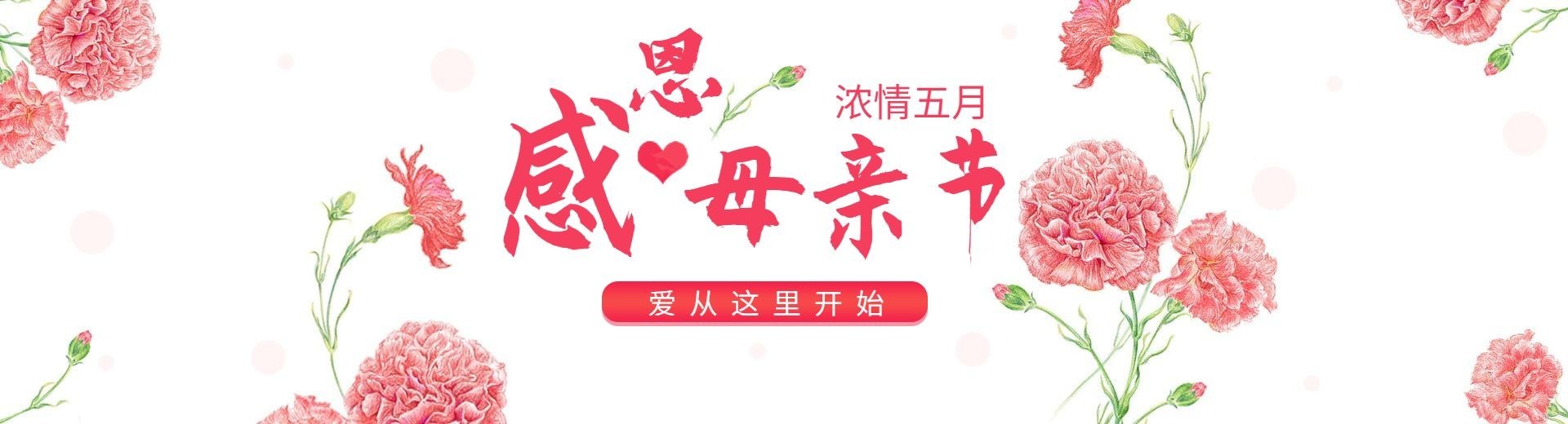 母亲节清新风海报