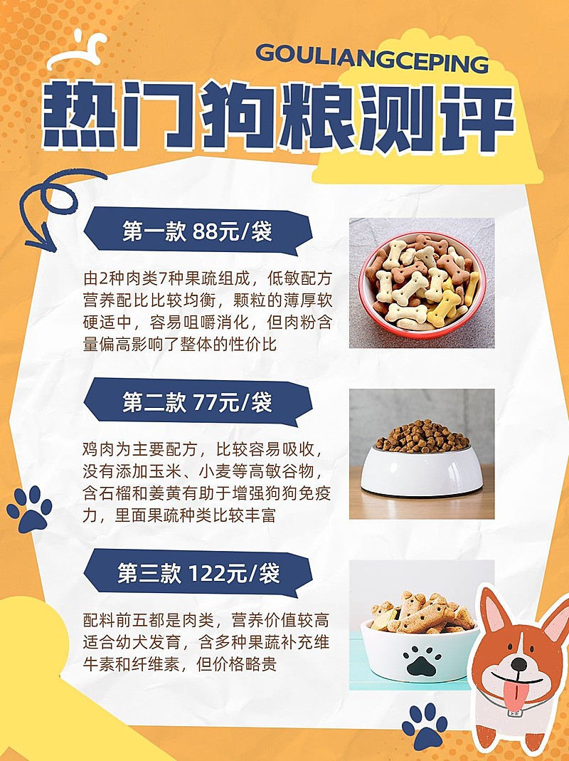 宠物狗粮测评小红书套装小红书配图