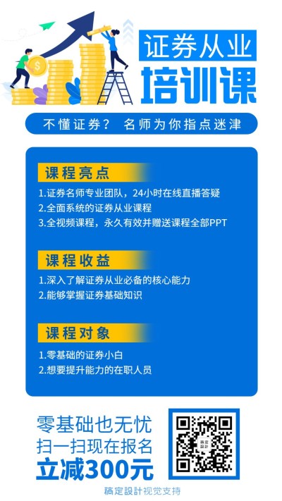 证券从业培训课招生海报