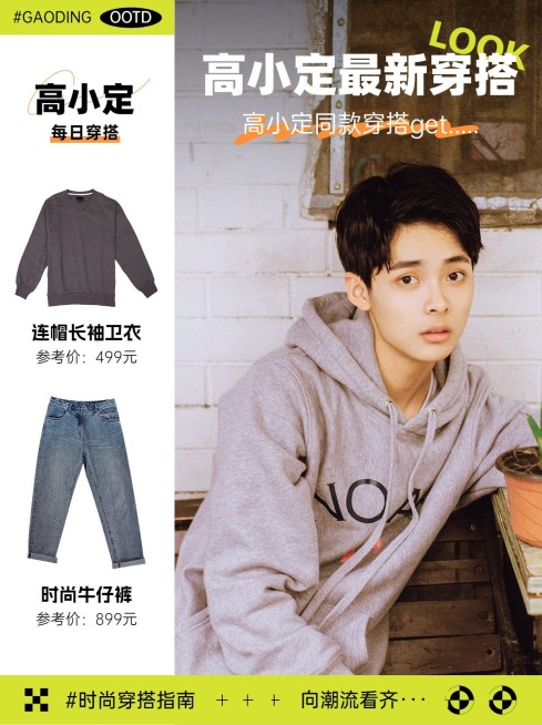 服饰箱包明星同款穿搭小红书配图预览效果