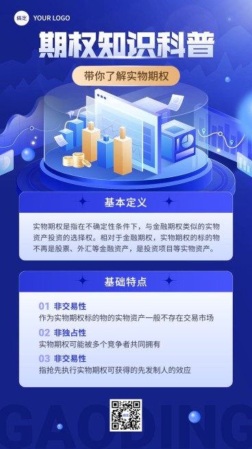 金融期货期权知识科普2.5D手机海报套装预览效果