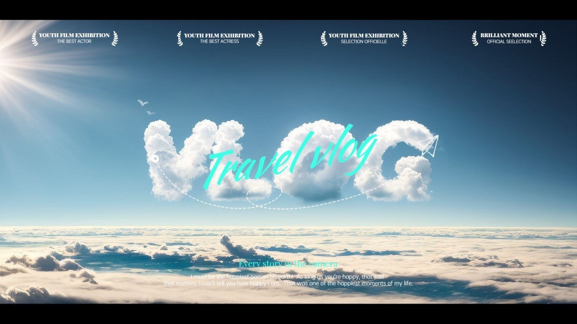 创意SD字体VLOG混剪横版视频封面AIGC预览效果