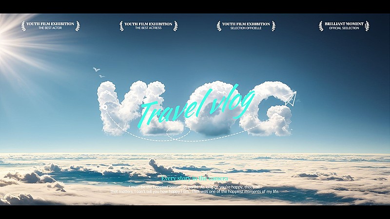 创意SD字体VLOG混剪横版视频封面AIGC