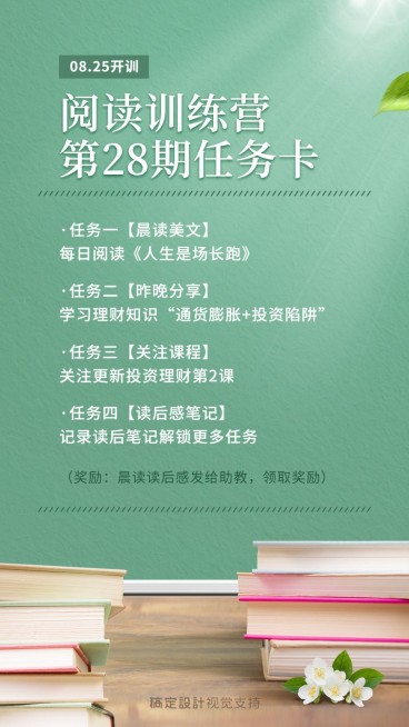 阅读训练营社群运营管理海报预览效果