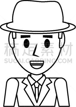 男人,卡通,分离着色,白色,商务,人,男商人,概念,图像,复古